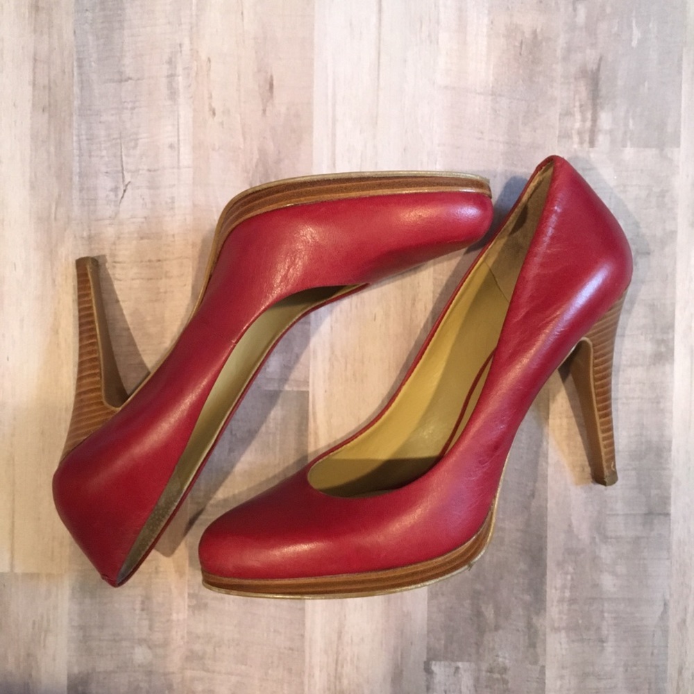 Nine West red high heels